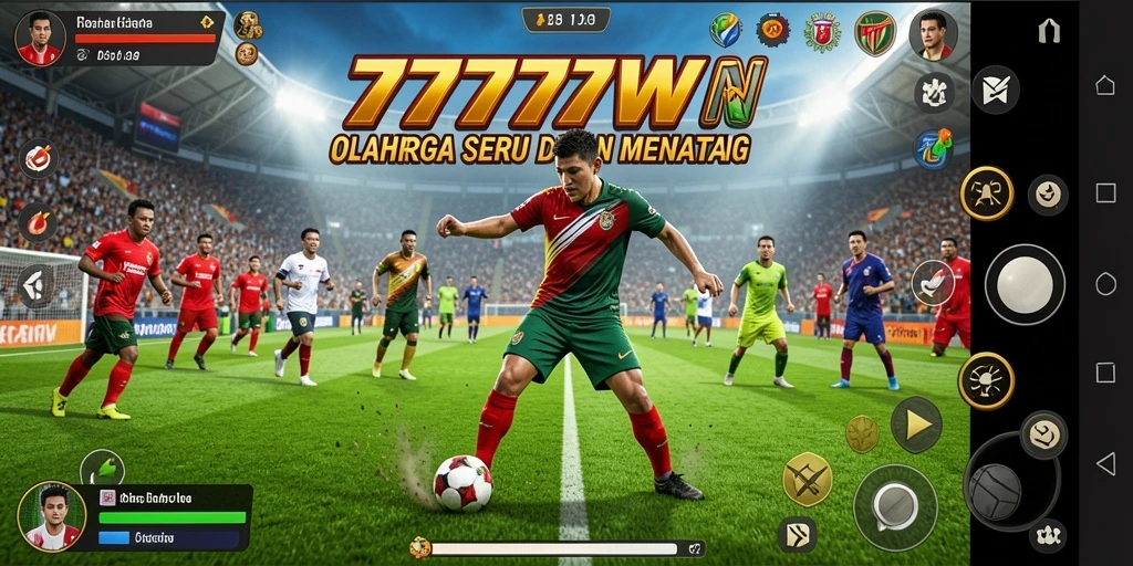 Tampilan gameplay yang mendebarkan dalam 7777W.