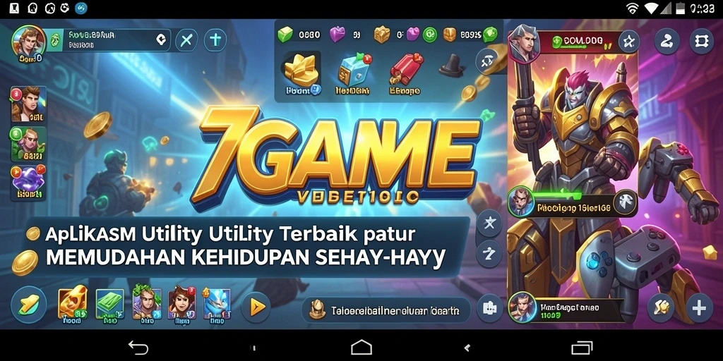 Tampilan antarmuka aplikasi 7GAME yang user-friendly dan fungsional.