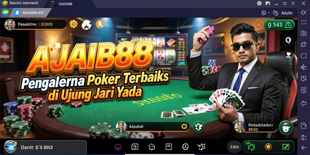Screenshot gameplay AJAIB88 menampilkan keseruan permainan poker yang mengasyikkan.