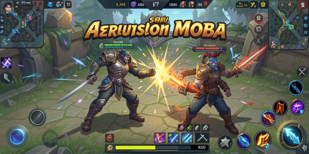 Gameplay seru API77 di arena pertarungan MOBA.