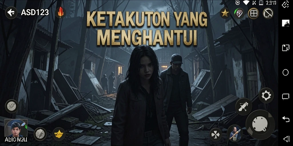 Tangkapan layar gameplay ASD123 yang penuh ketegangan.