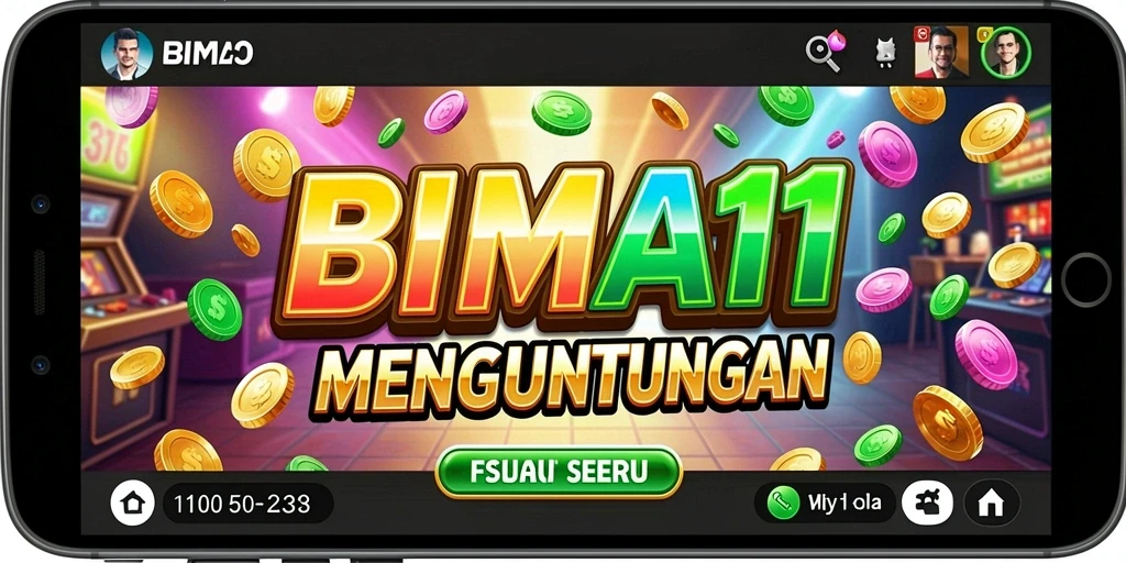 Screenshot gameplay BIMA11 menampilkan kemenangan besar dalam permainan Slot.