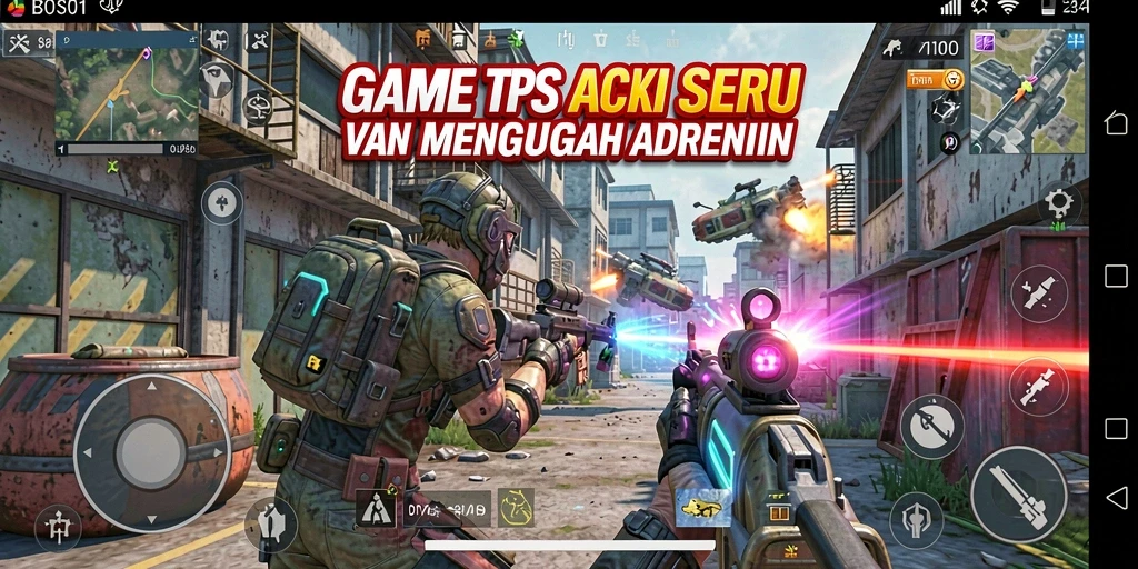 Gameplay BOS01 yang penuh aksi dan strategi menegangkan.