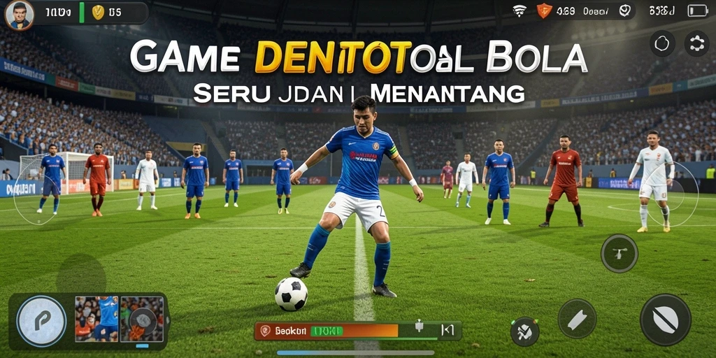 Tampilan gameplay DENTOTO yang mendebarkan dan penuh strategi sepak bola.