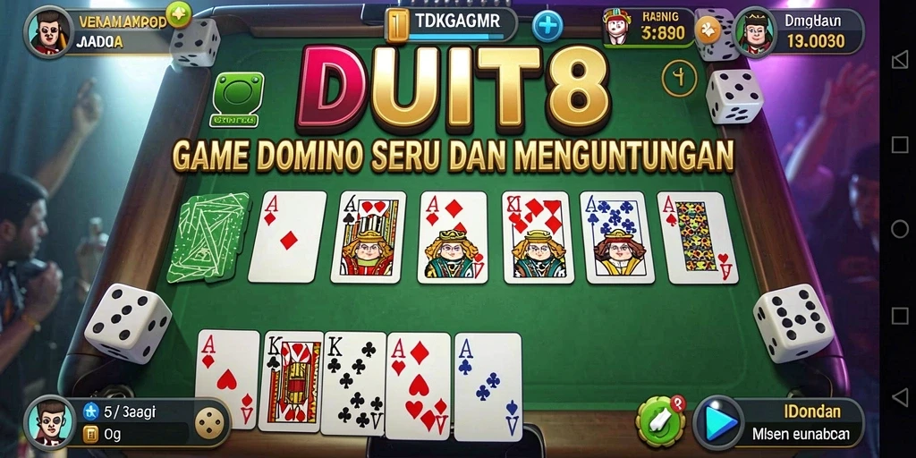 Tampilan gameplay Domino yang menarik dan interaktif.