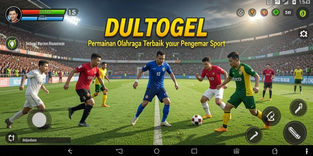 Tampilan gameplay mendebarkan dalam DULTOGEL yang penuh aksi olahraga.