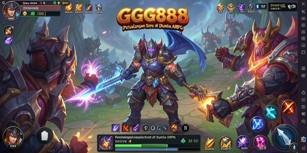 Screenshot GGG888 menampilkan aksi seru dalam pertarungan ARPG.