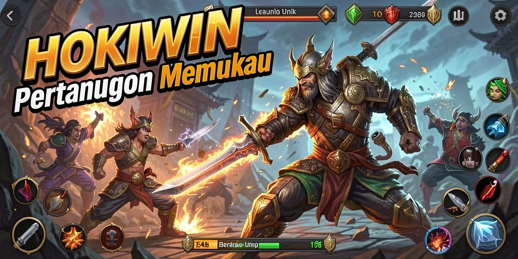 Gameplay HOKIWIN yang intens dan penuh aksi dengan efek visual yang menakjubkan.