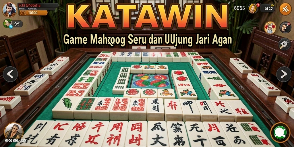 Tampilan utama KATAWIN dengan grafik Mahjong yang menawan.
