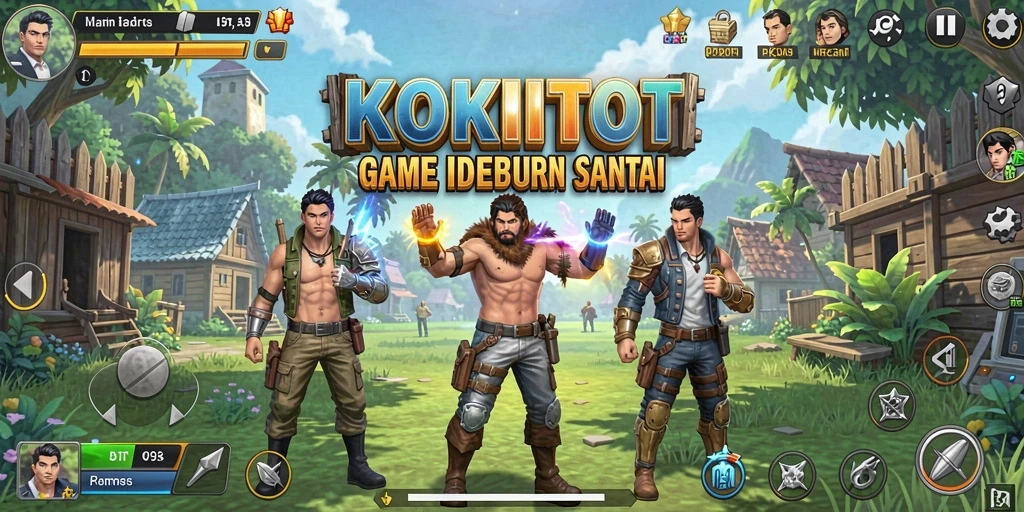 Screenshot gameplay KOKITOTO menampilkan suasana santai dan menghibur.