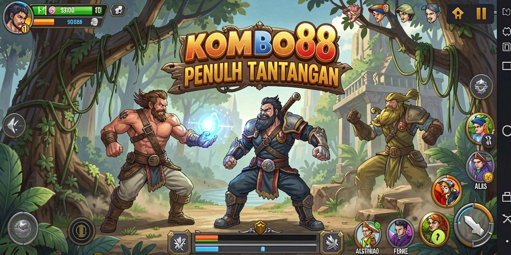 Tangkapan layar menunjukkan aksi gameplay seru dalam KOMBO88.
