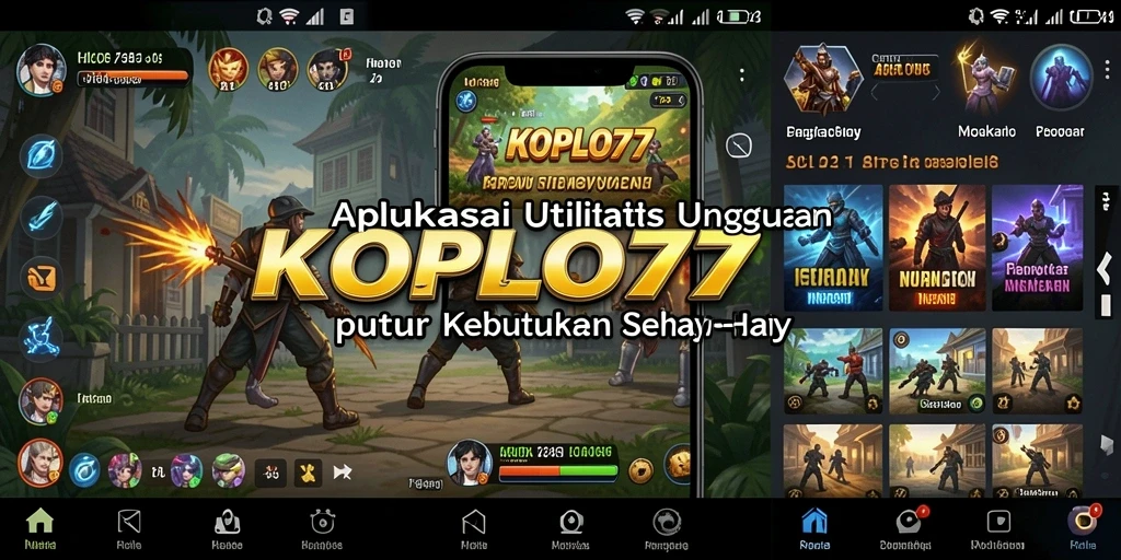Tampilan utama KOPLO77 dengan fitur-fitur utilitas yang canggih.