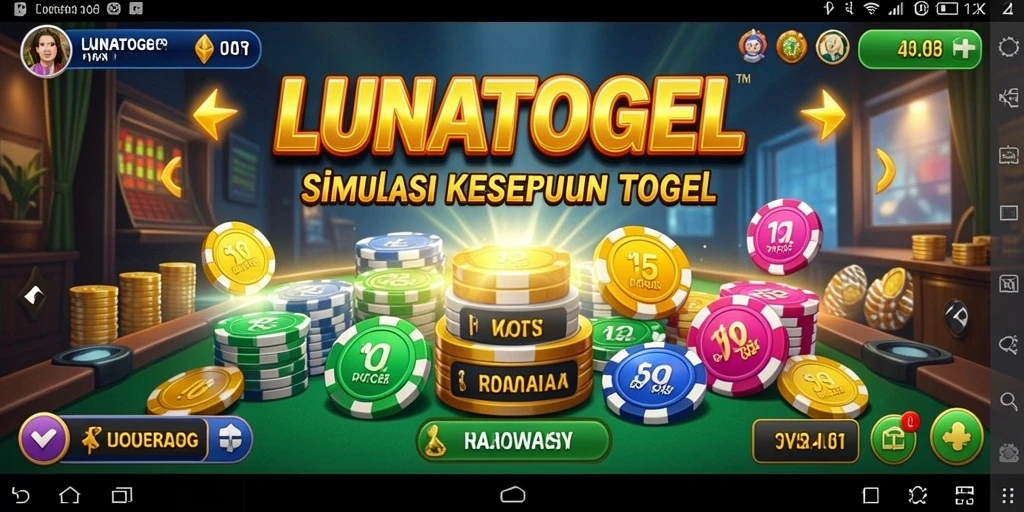 Tampilan gameplay LUNATOGEL yang menarik dan interaktif.