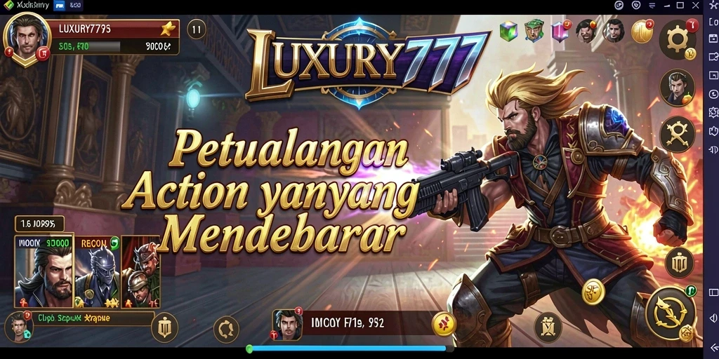 Screenshot gameplay LUXURY777 yang menampilkan aksi seru dan mendebarkan.