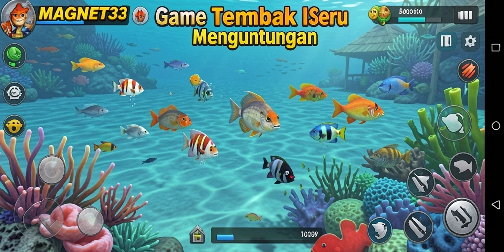 Tampilan game Tembak Ikan dengan grafis menarik dan aksi seru.