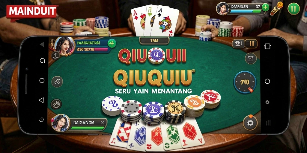 Gameplay seru MAINDUIT dalam pertandingan QiuQiu.
