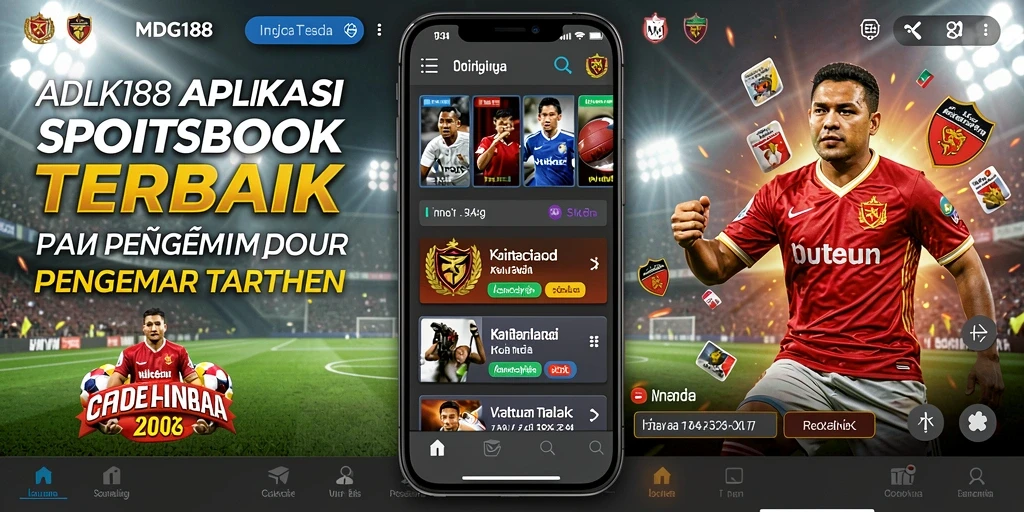 Tampilan utama screenshot MDG188 yang menunjukkan berbagai pilihan taruhan Sportsbook.