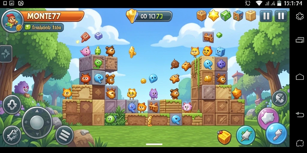Screenshot gameplay MONTE77 menampilkan tantangan Puzzle yang menarik.