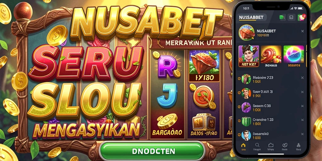 Screenshot gameplay NUSABET menunjukkan keseruan permainan slot yang mengasyikkan.