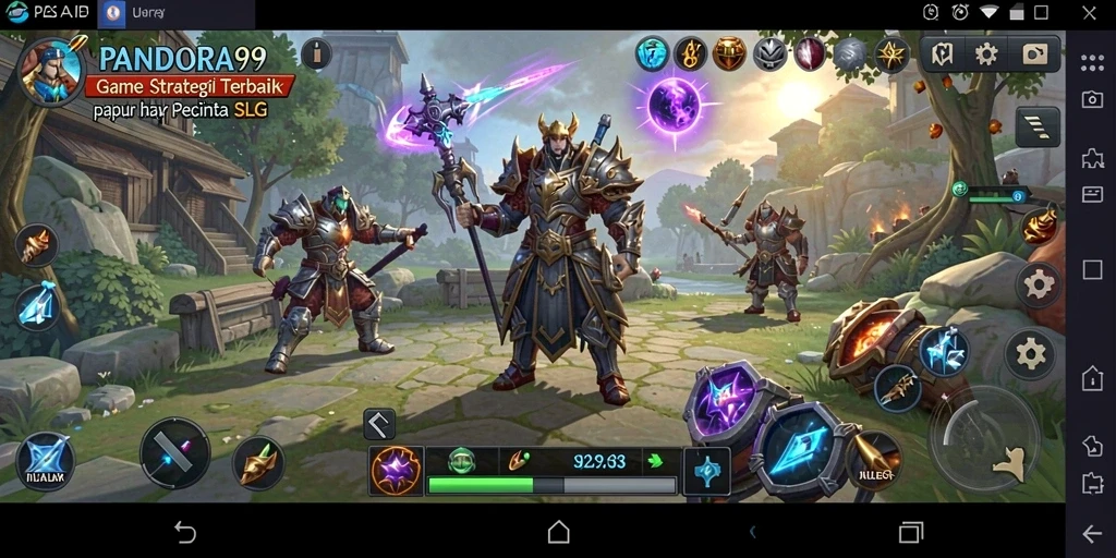 Tampilan menakjubkan dari gameplay PANDORA99 yang strategis.