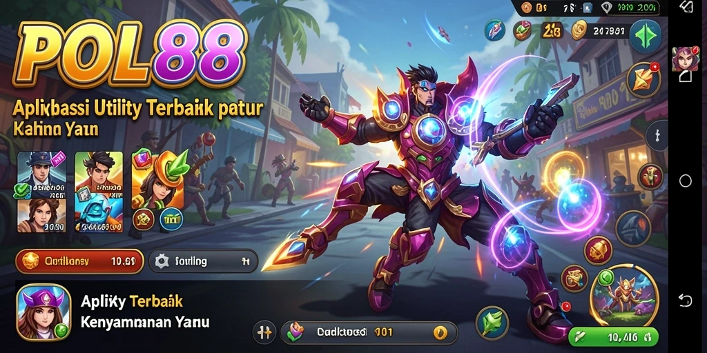 Tampilan aplikasi POL88 menunjukkan berbagai alat bantu untuk efisiensi.