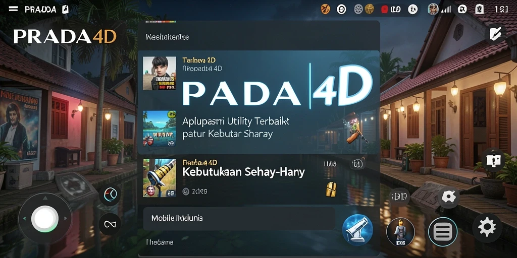 Tampilan antarmuka aplikasi PRADA4D yang intuitif dan menarik.