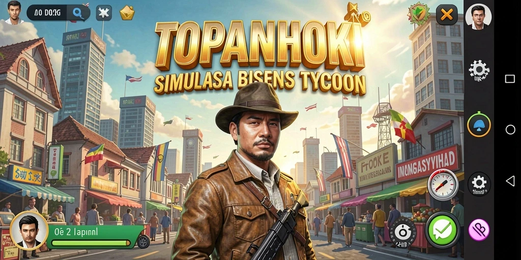 Tampilan gameplay seru dalam TOPANHOKI yang ciptakan pengalaman Tycoon.