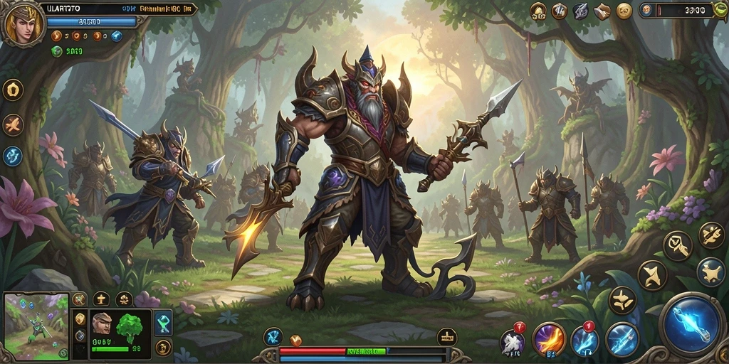 Tampilan gameplay ULARTOTO yang epik dengan pertarungan seru.