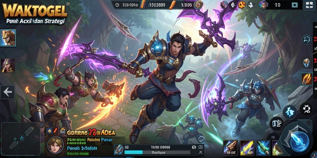 Tangkapan layar menunjukkan aksi seru dalam gameplay MOBA.